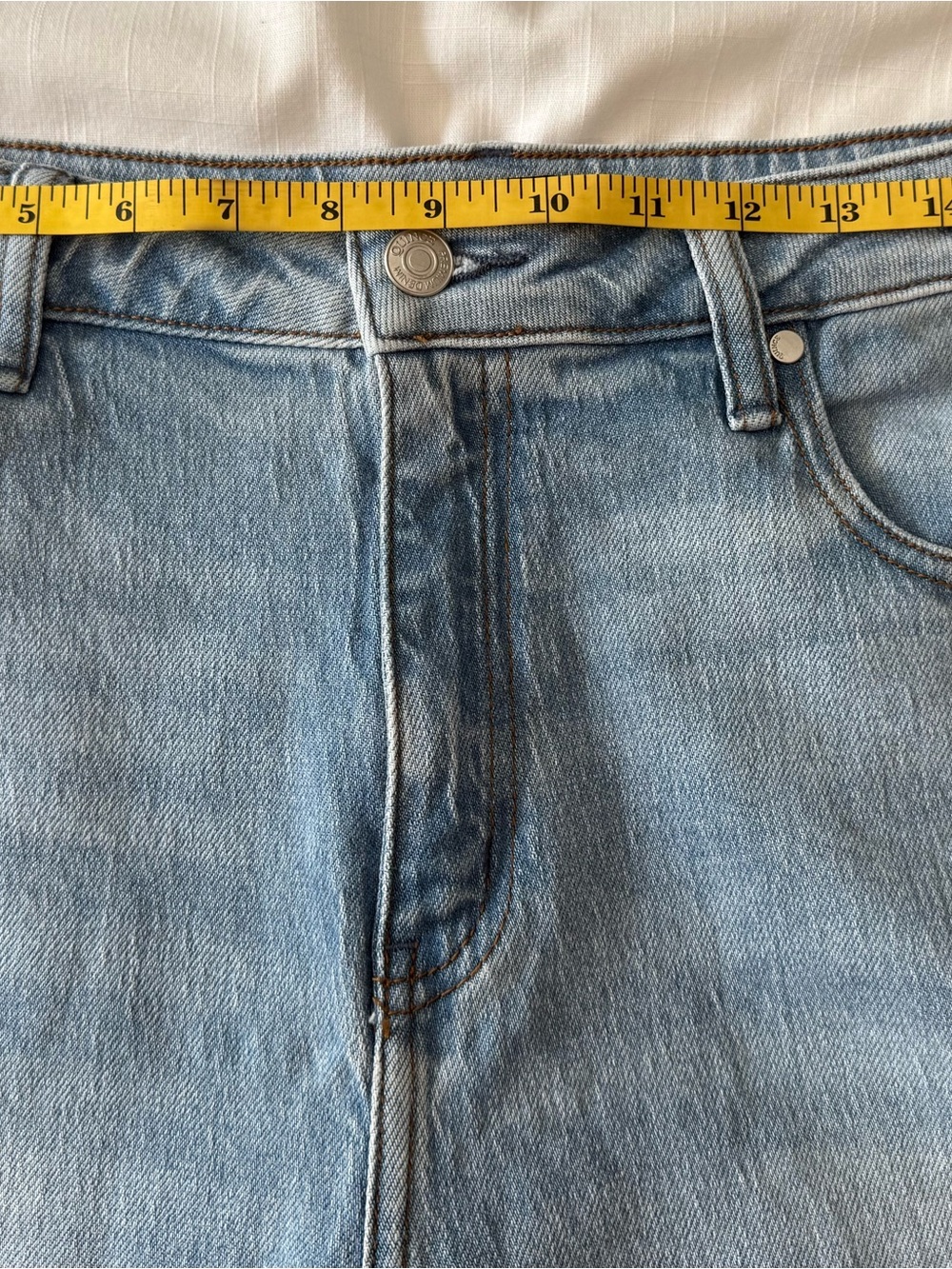 Quince Bella Stretch Barrel Cool Blue Wide-Leg Jeans size32 - Picture 11 of 14